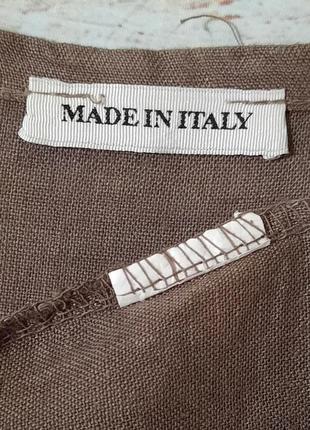 Сукня сорочка італія льон лляна трапеція ззаду подовжена8 фото