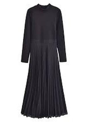 Комбінована сукня середньої довжини з плісированою спідницею від zara, розмір xs*8 фото