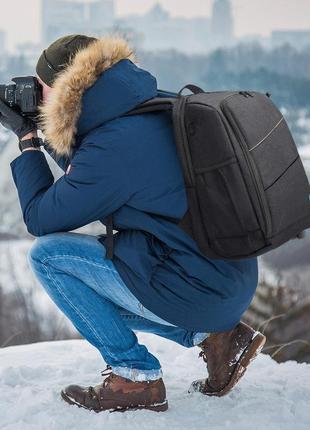 Фоторюкзак, рюкзак puluz для фотоапаратів — чорний (тип pu5011b)7 фото