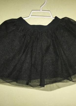 Черная фатиновая юбка карнавальная