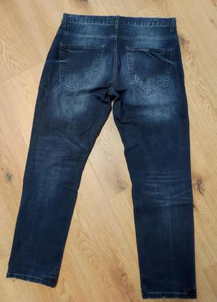 Джинсы мужские синие прямые slim fit next jeans man, размер m - l4 фото