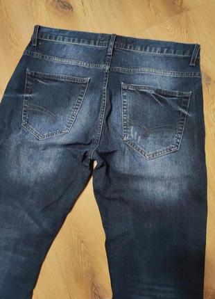 Джинсы мужские синие прямые slim fit next jeans man, размер m - l5 фото