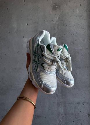 Женские кроссовки asics gel kale cream green