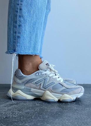 Жіночі кросівки в стилі new balance 9060 “white/grey” premium.