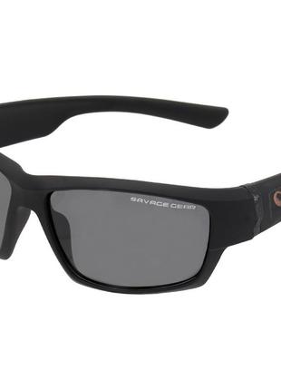 Очки savage gear shades polarized sunglasses dark grey floating1 фото