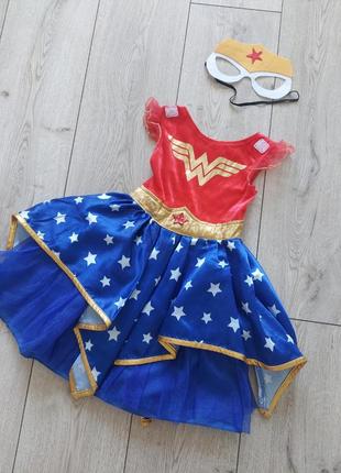 Костюм платья супергероя для девочки вондергерл