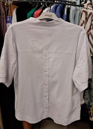 Блуза с вышитыми рукавами в трёх цветах, р.м, л, хл, 2хл3 фото