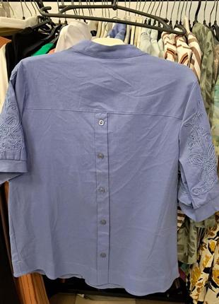 Блуза с вышитыми рукавами в трёх цветах, р.м, л, хл, 2хл5 фото