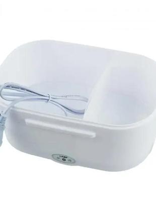 Ланч-бокс electric lunch box з підігрівом 2 в 1 220 в рожевий