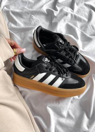 Кросівки adidas samba xlg 'black white gum'