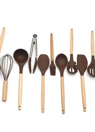 Кухонный набор из 12 предметов zp-053 коричневый