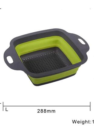 Друшляк силіконовий складаний великий + маленький collapsible filter baskets jm-612