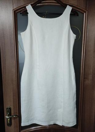 Білосніжне льняне плаття (100% льон)
