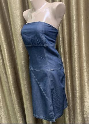 Джинсовое, стрейчевое платье, лёгкое размер l