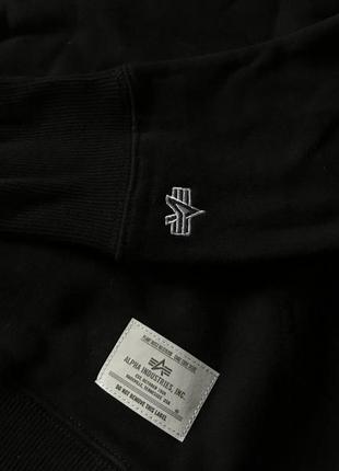 Alpha industries essential hoodie black - xs, s3 фото