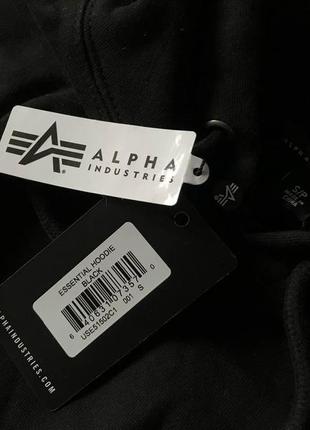 Alpha industries essential hoodie black - xs, s2 фото