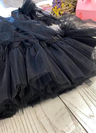 Чорна сукня венздей для дівчинки3 фото