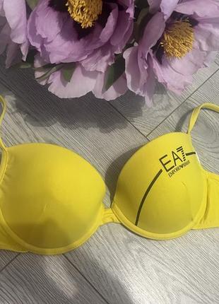 Armani, желтый верх к купальнику, купальник раздельный желтый( верх)