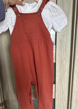 Комбінезон на дівчинку 92-98 см стан новий штанці на весну -літо стильний комбінезон1 фото