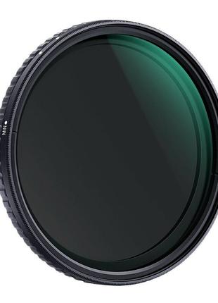 Светофильтр k&f concept 77 mm nano-x - nd2-nd32 - нейтрально-серый с переменной плотностью