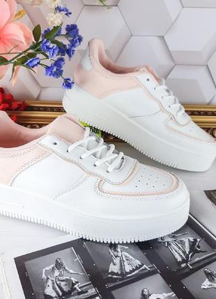 Круті кросівки у стилі форсів на високій підошві. 2 вида