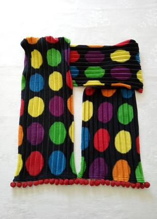 Шарф anna falcke англия гофре принт цветной горох