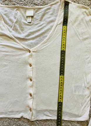 Кофточка, кроп топ, кардиган  h&m оригинал вискоза лен размер s, xs,m 6
