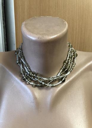 Чокер 4-ниточные  бусы