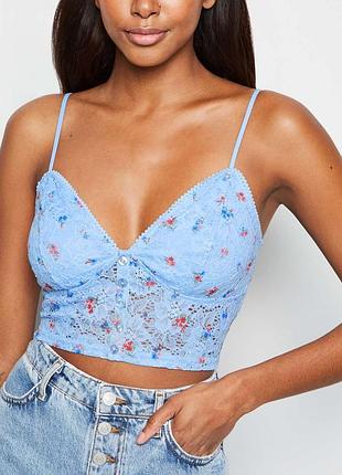 Мереживний кроп-топ бралет №229/17