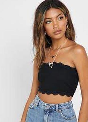 Базовий кроп-топ з мереживом №123/3