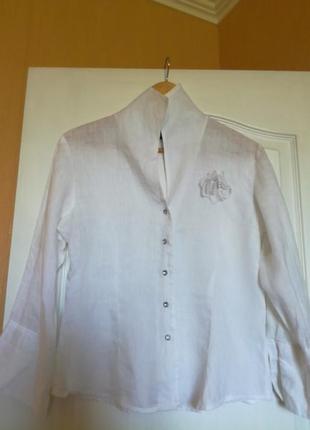 Сорочка жіноча з квіткою 100%льон від tracy m