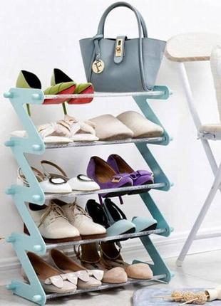 Підставка органайзер для взуття shoe rack amazing сіра