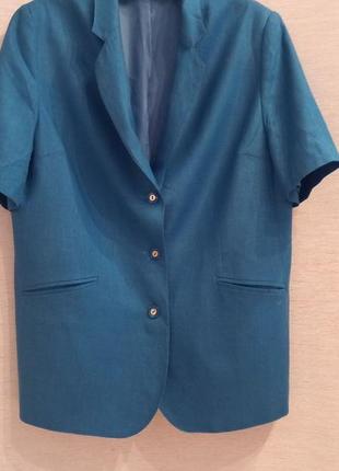 Піджак жіночий стильний лляний, розмір 56. новий.