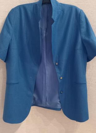 Піджак жіночий стильний лляний, розмір 56. новий.2 фото