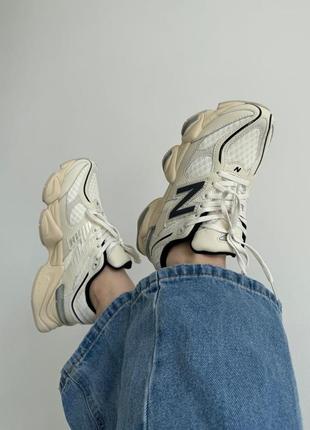 Нью беленс кросівки бежеві new balance 9060 white/beige4 фото