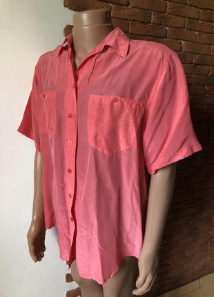 Шовкова вінтажна ретро   сорочка c&a розмір xl