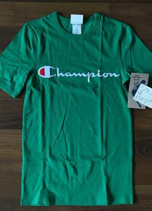 Champion life heritage script embroidered t-shirt kelly green xs