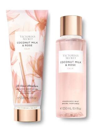 Подарочный набор мист, лосьон natural beauty coconut milk &amp;rose victoria’s secret