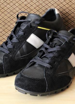 Кросівки geox respira оригінал натуральна замша і шкіра оригінал р.43 чорні