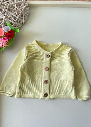 Кофта на пуговицах nutmeg для девочки 6-9 месяцев 74см