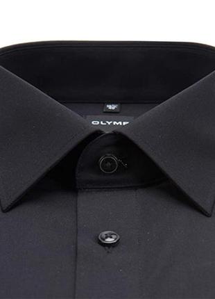 Шикарная хлопковая рубашка чёрного цвета olymp luxor modern fit, 💯 оригинал2 фото