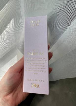 Духи zara peach glow, квітково-фруктовий аромат