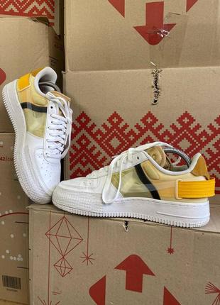 Кросівки nike air force 1 type white gold 40.5