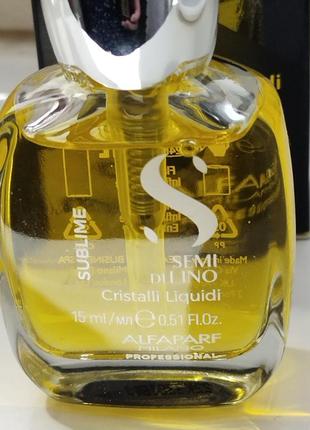 Жидкие кристаллы маселка для блеска волос alfaparf milano semi di lino sublime cristalli