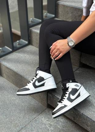 Nike jordan white black4 фото