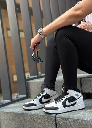 Nike jordan white black8 фото