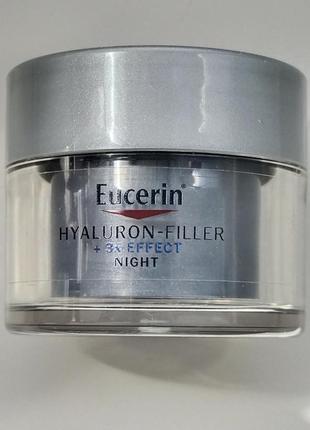 Нічний крем проти старіння шкіри eucerin hyaluron-filler + 3x effect