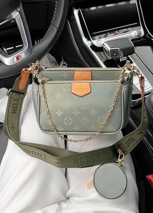 Сумка lv multi pochette olive #as291