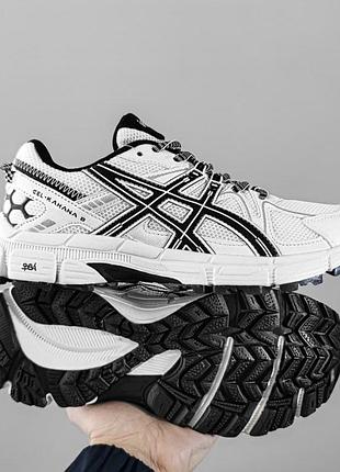 Кросівки asics gel-kahana 8 white black кросовки беговые асикс белые с чёрным2 фото