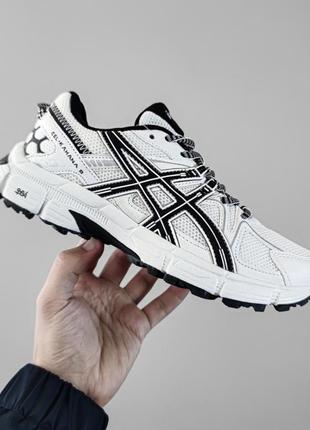 Кросівки asics gel-kahana 8 white black кросовки беговые асикс белые с чёрным3 фото